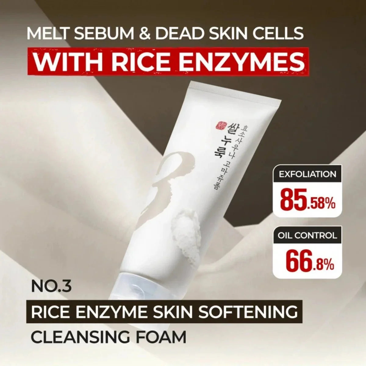 Numbuzin No.3 Rice Enzyme Skin Softening Cleansing Foam 154g