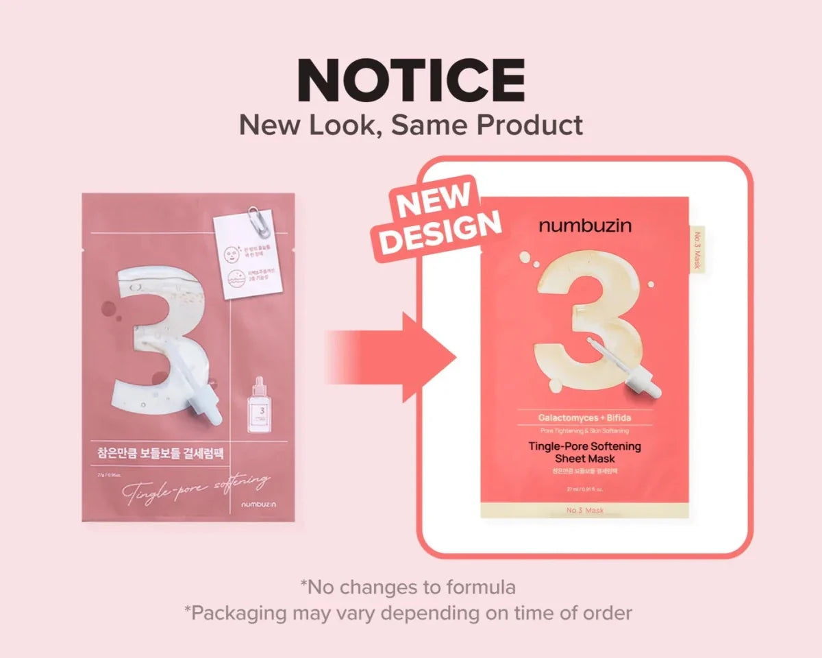 Numbuzin No.3 Tingle-Pore Softening Sheet Mask