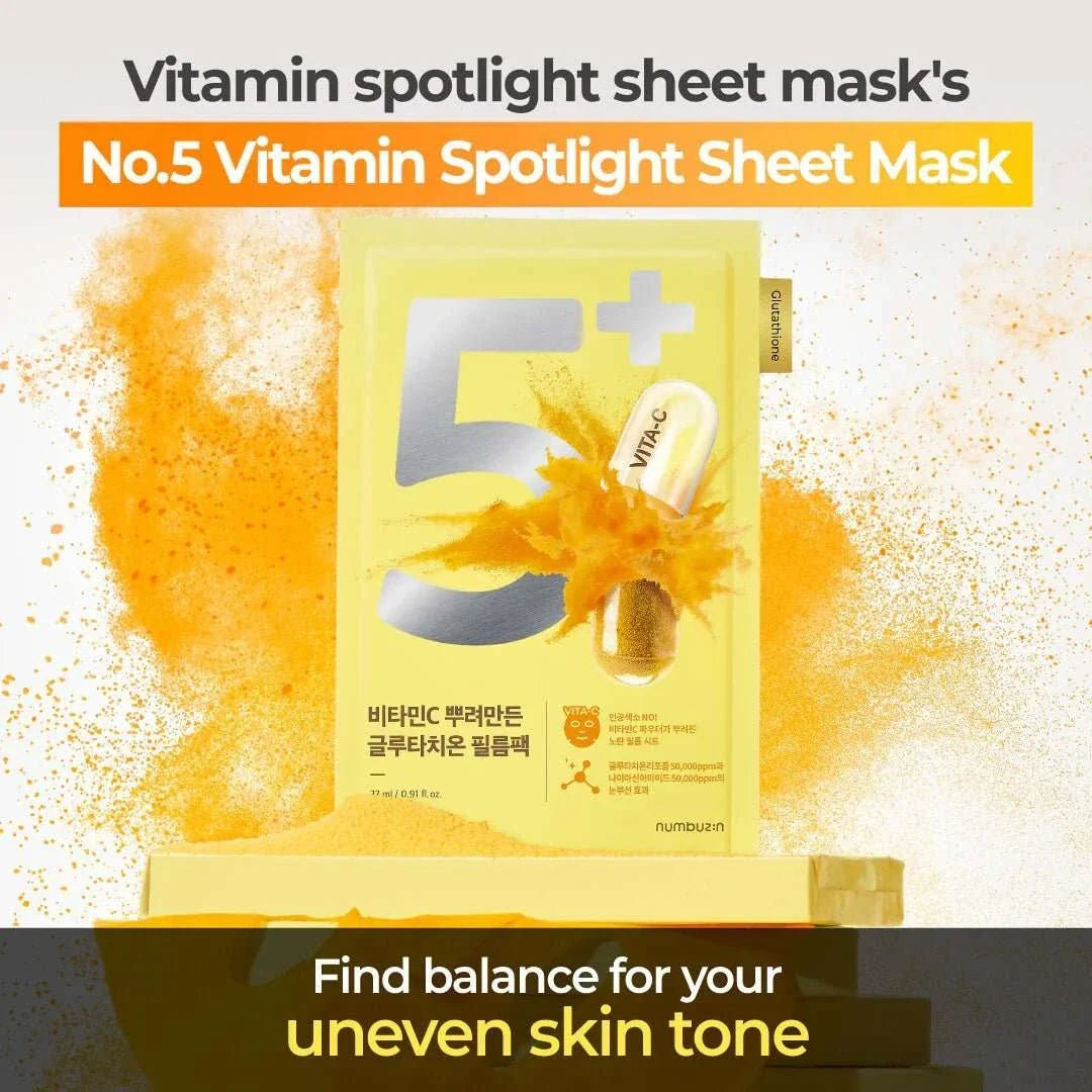Numbuzin No.5 Vitamin Spotlight Sheet Mask-1PC