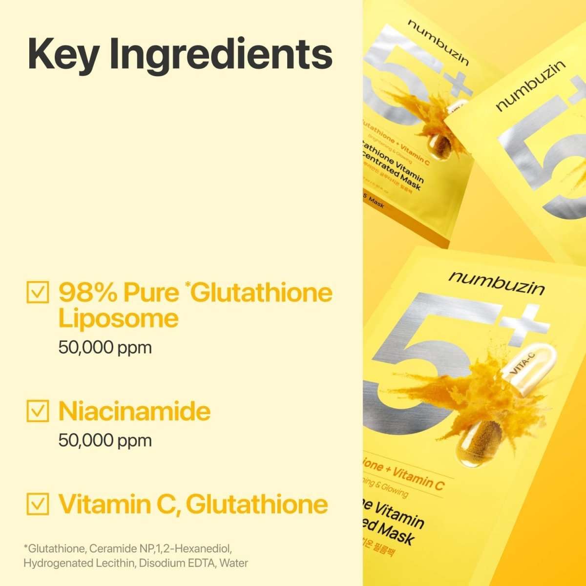 Numbuzin No.5 Vitamin Spotlight Sheet Mask-1PC