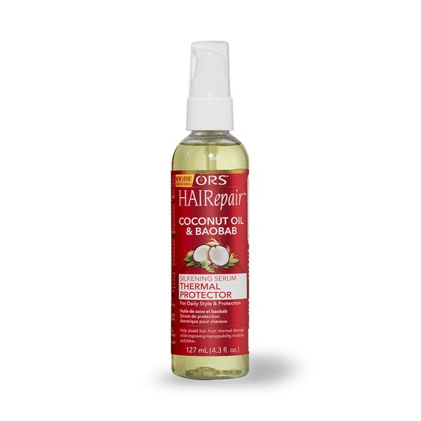 ORS Hair Repair Coconut Oil and Baobab Silkening Serum Thermal Protector 4.3 oz
