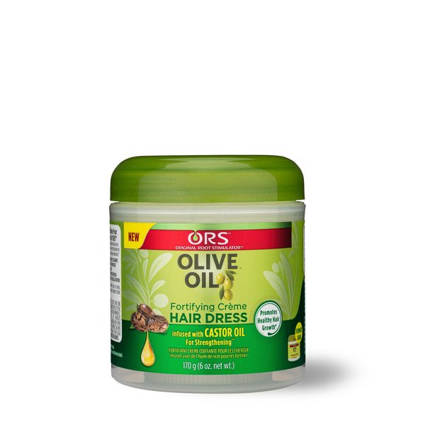 ORS Olive Oil Fortifying Creme Hair Dress infused with Castor Oil for Strengthening 6OZ