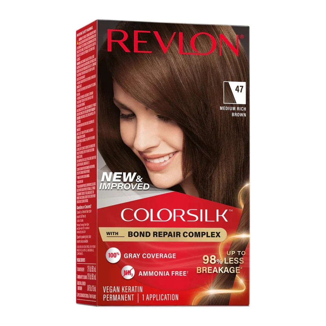 REVLON COLOR SILK BEAUTIFUL COLOR - 47 MEDIUM RICH BROWN