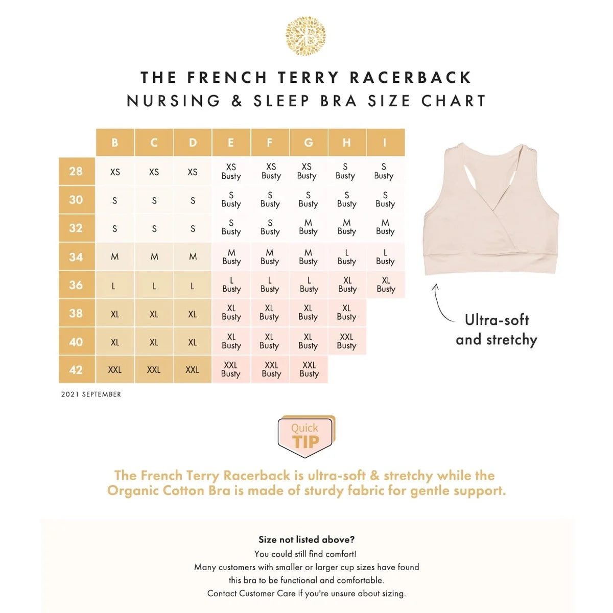 French Terry Racerback Nursing & Sleep Bra | Black