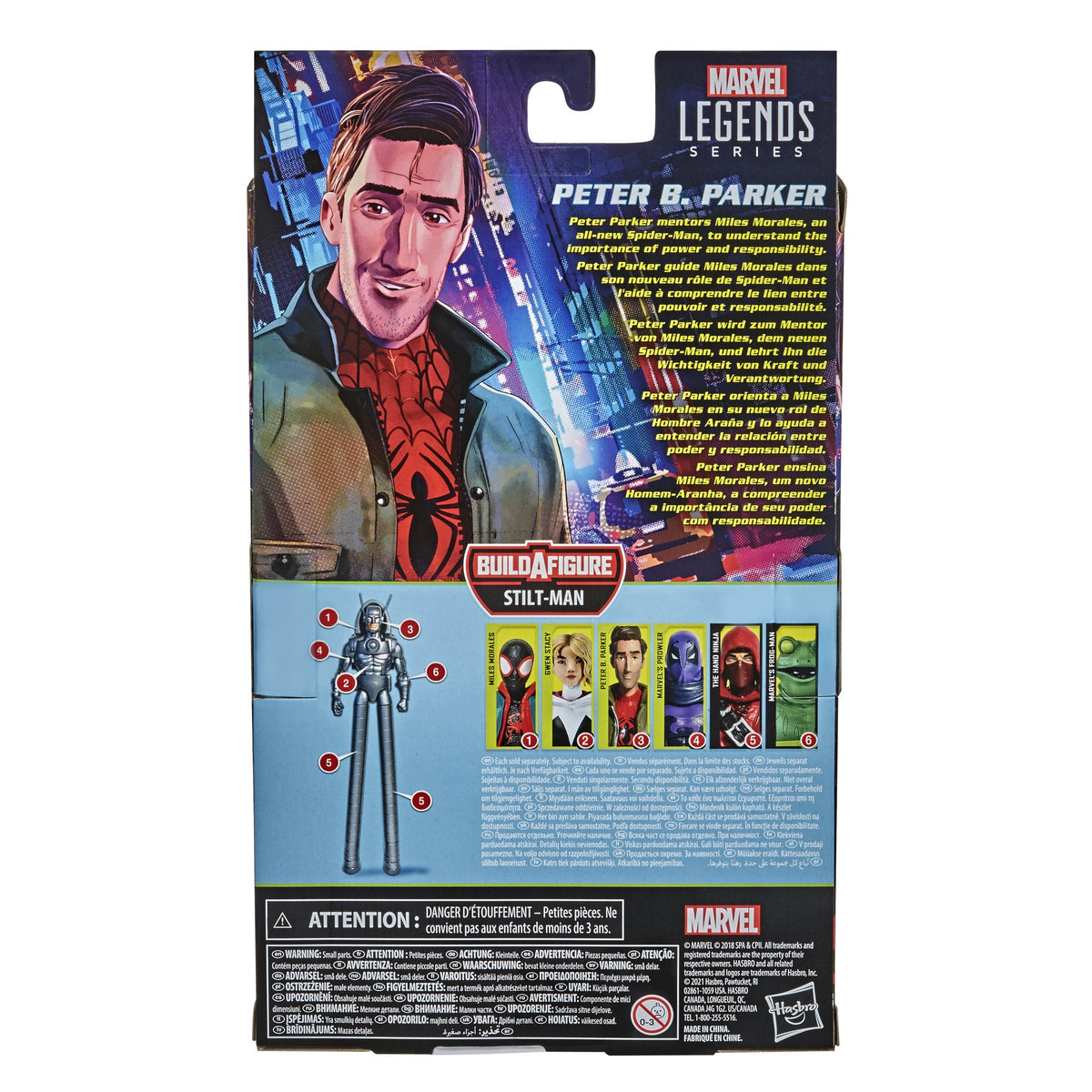 Hasbro Marvel Legends Series Spider-Man: Into the Spider-Verse Peter B. Parker 6-inch Collectible Action Figure