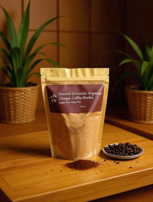 Sacred Grounds: Organic Chaga-Coffee Mocha (sugar-free, dairy-free)