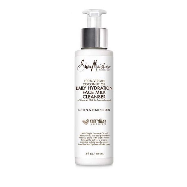 SHEAMOISTURE 100% VIRGIN COCONUT OIL DAILY HYDRATION FACE MILK CLEANSER 3.8FL