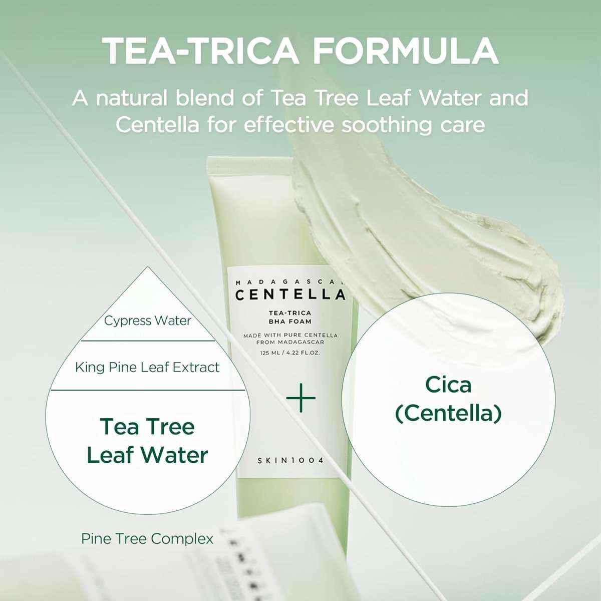 SKIN1004 Madagascar Centella Tea-Trica BHA Foam 125ml