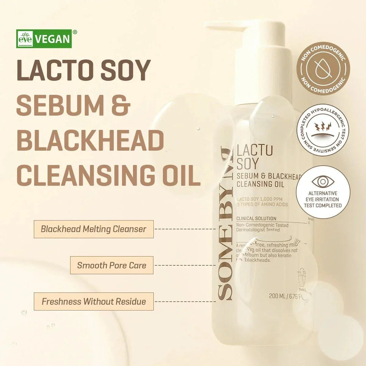 SOME BY MI Lactosoy Sebum & Blackhead Cleansing Oil 200ml