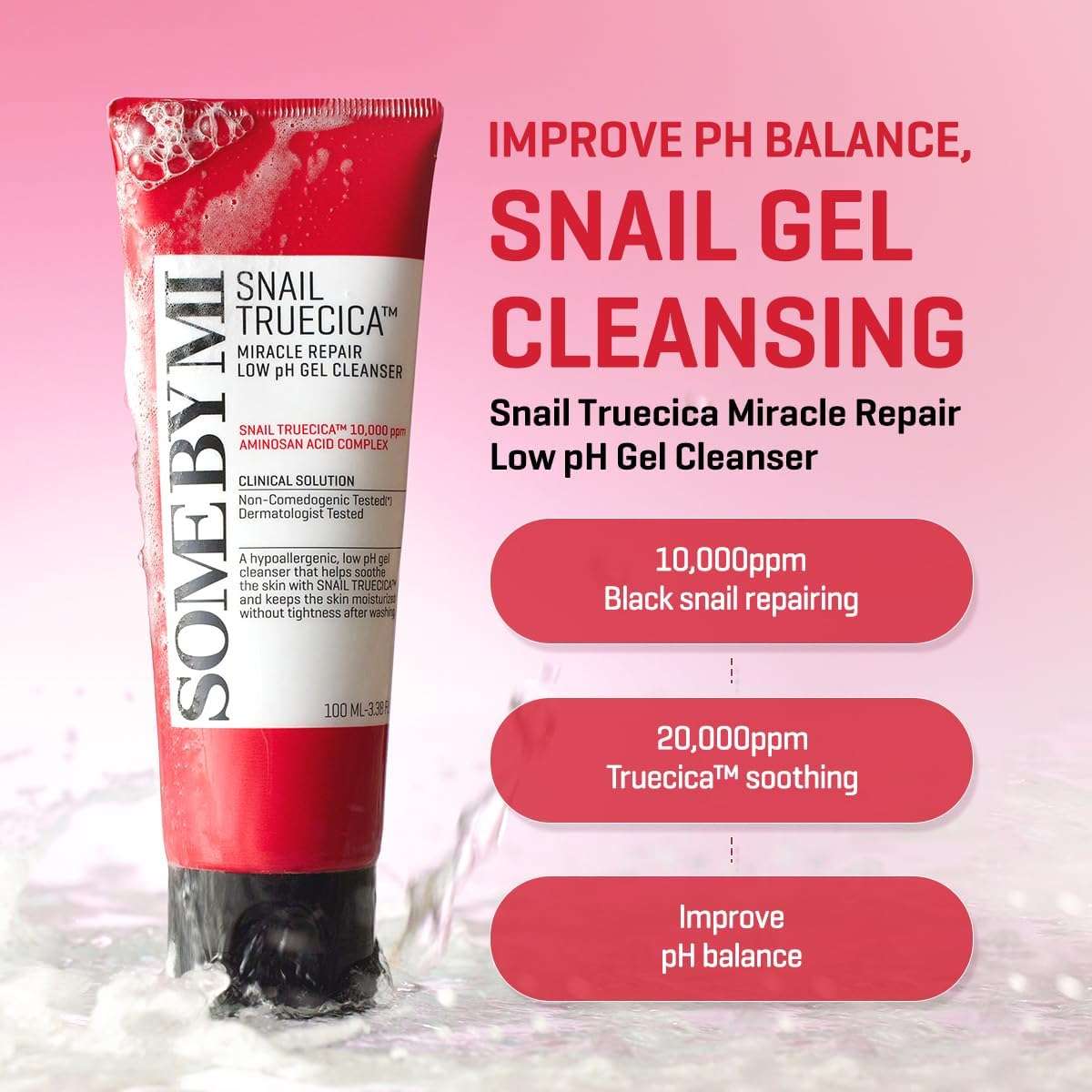 SOME BY MI Snail Truecica Miracle Low Ph Gel Cleanser 100ml