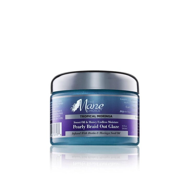 THE MANE CHOICE Tropical Moringa Sweet Oil & Honey Endless Moisture Pearly Braid Out Glaze 12OZ