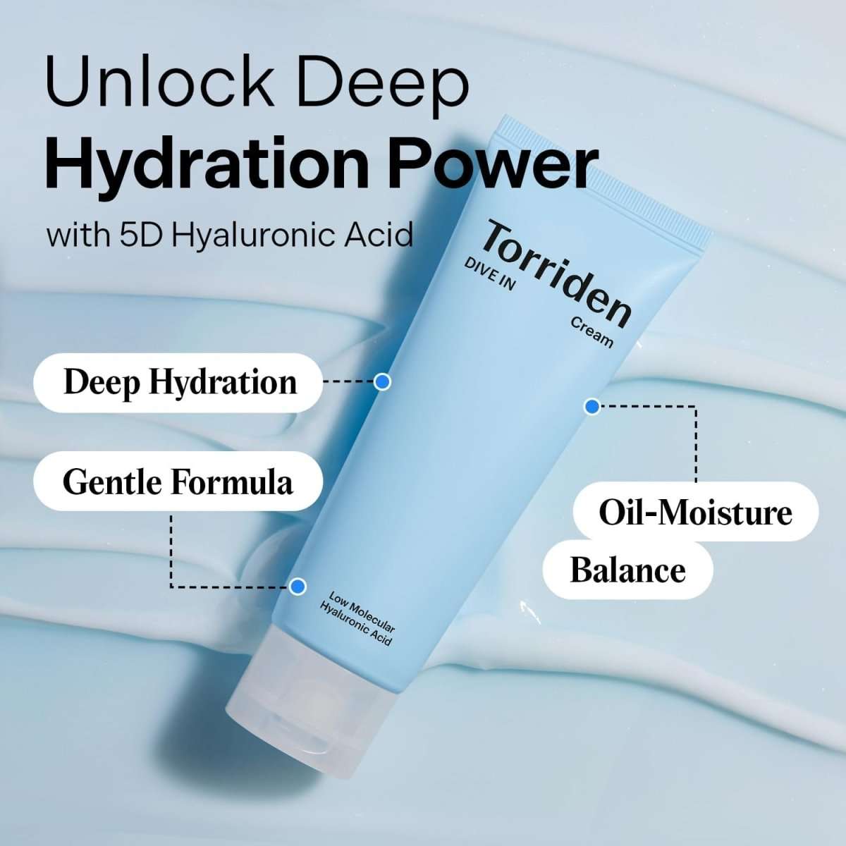 Torriden Dive-In Low Molecular Hyaluronic Acid Cream 80ml
