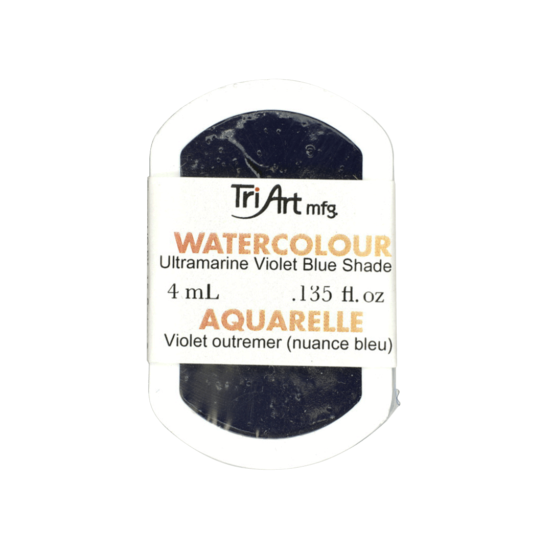 Tri-Art Water Colour Pans - Ultramarine Violet Blue Shade - 4 mL