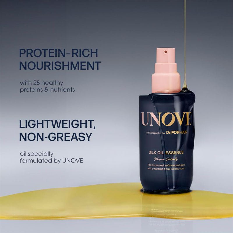Unove Silk Oil Essence 70ml - Warm Petal
