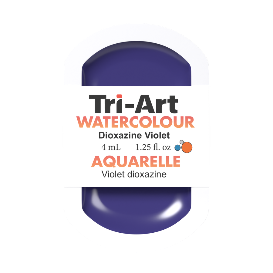 Tri-Art Water Colour Pans - Dioxazine Violet - 4 mL