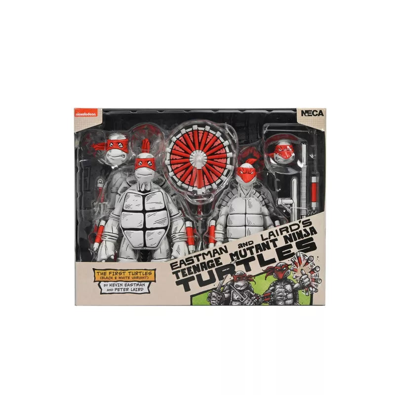 NECA Teenage Mutant Ninja Turtles Black and White First Turtles 7" Action Figures - 2pk