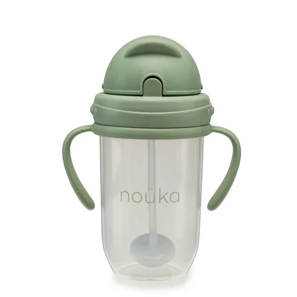 Non-Spill Weighted Straw Cup 9 oz | noüka | Moss